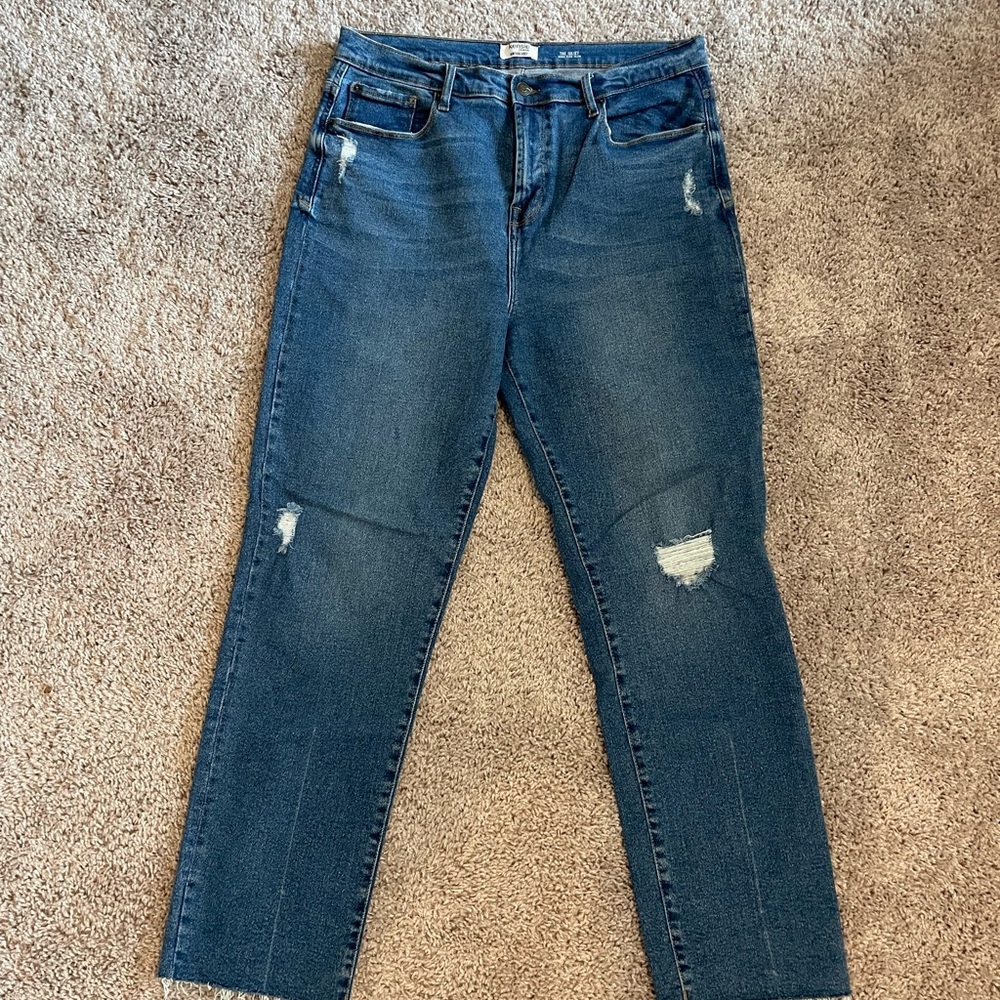 Kensie Women's Dark Blue Straight Leg Jeans